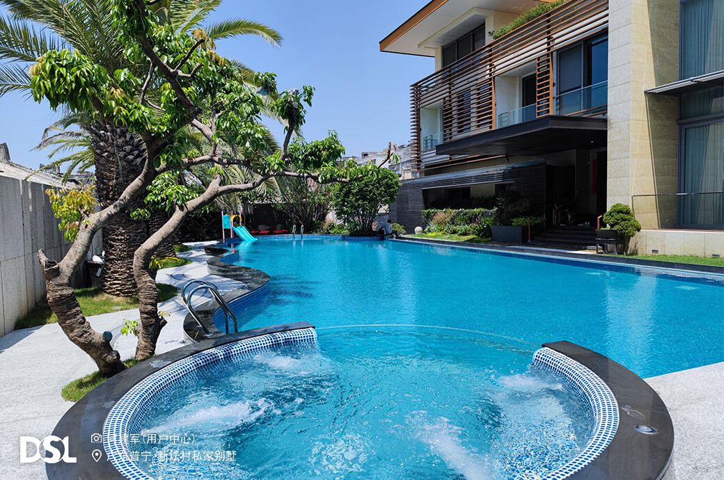 私家泳池，噴泉水景